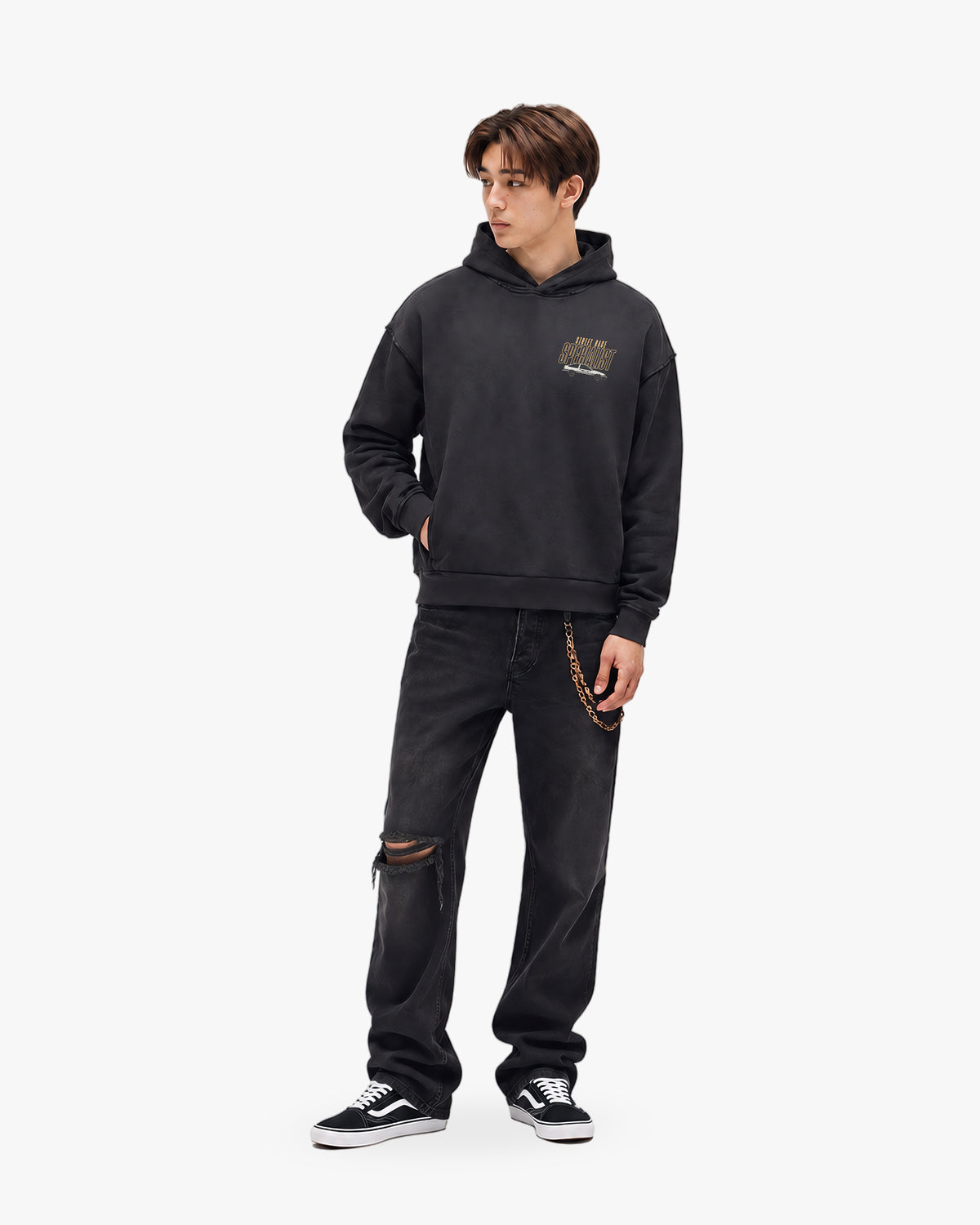 Space Boy Sunfade Boxy Hoodie