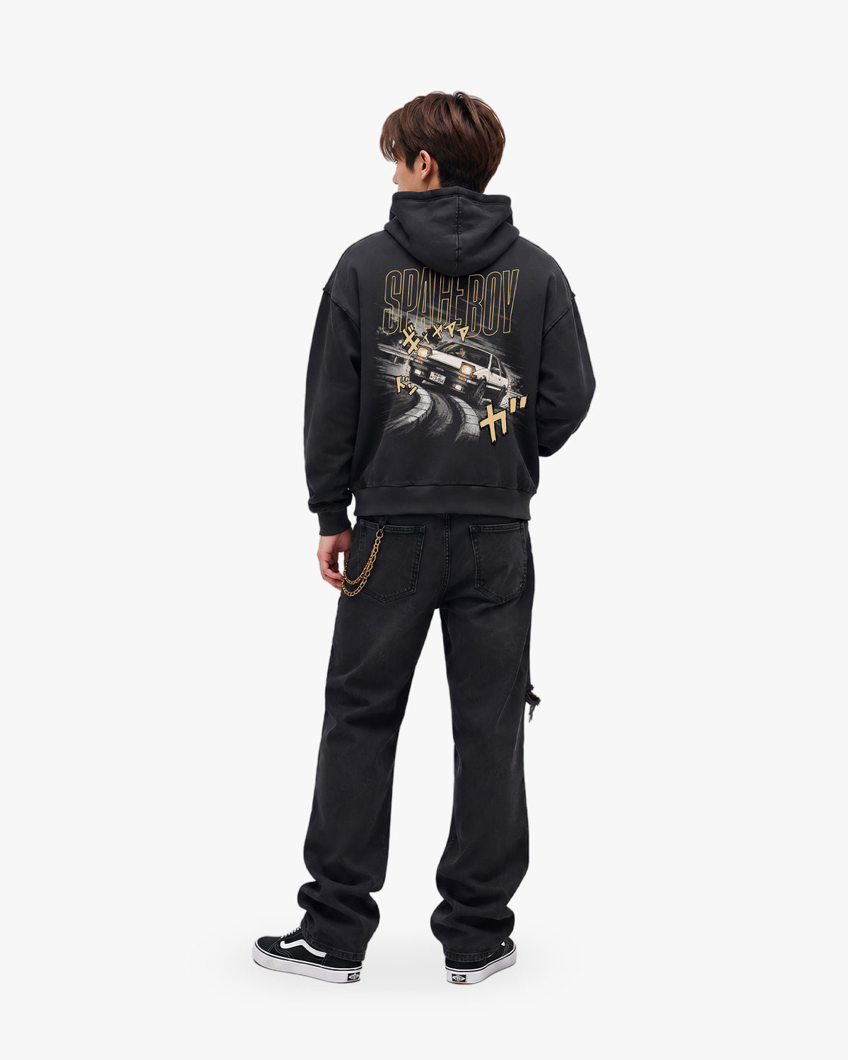 Space Boy Sunfade Boxy Hoodie