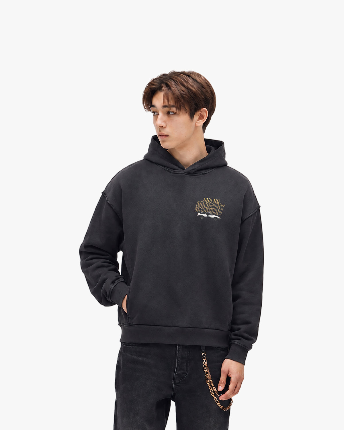 Space Boy Sunfade Boxy Hoodie