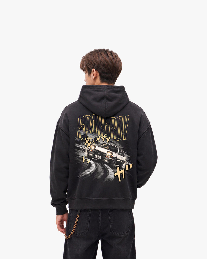 Space Boy Sunfade Boxy Hoodie